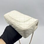 Chanel Mini Rectangular Pearl Crush Lambskin White GHW