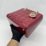 Dior Lady Dior Medium Vernis Red GHW