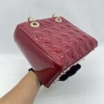 Dior Lady Dior Medium Vernis Red GHW