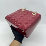 Dior Lady Dior Medium Vernis Red GHW
