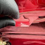 Dior Lady Dior Medium Vernis Red GHW