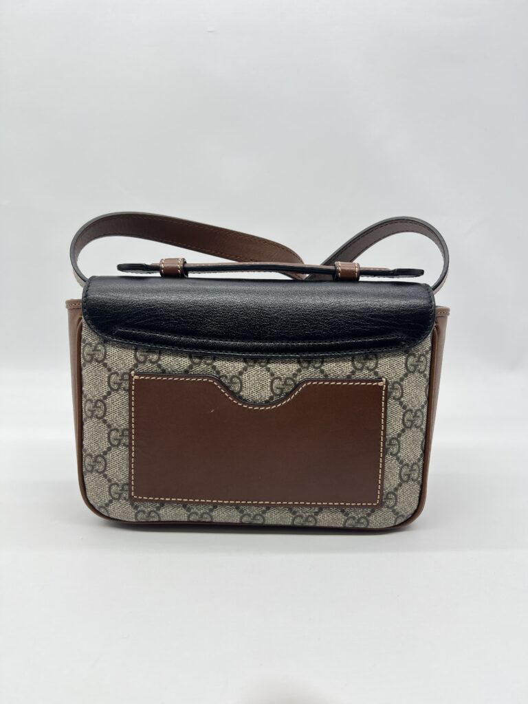 GUCCI Padlock Slingbag GG Supreme Brown Black GHW