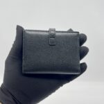 Celine Bifold Card Holder Triomphe Pontet Grained Black GHW