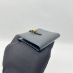 Celine Bifold Card Holder Triomphe Pontet Grained Black GHW