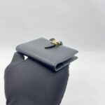 Celine Bifold Card Holder Triomphe Pontet Grained Black GHW