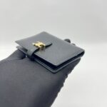 Celine Bifold Card Holder Triomphe Pontet Grained Black GHW