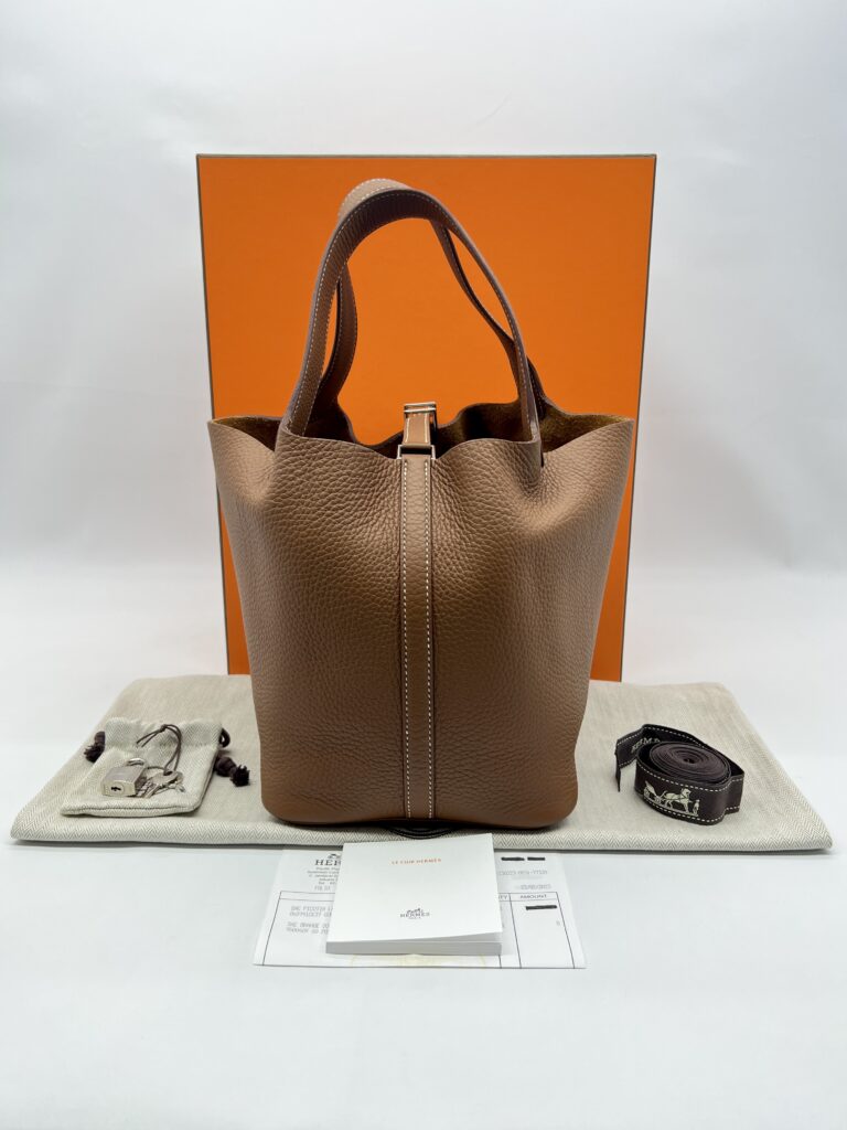 Hermes Picotin 22 Clemence Gold PHW