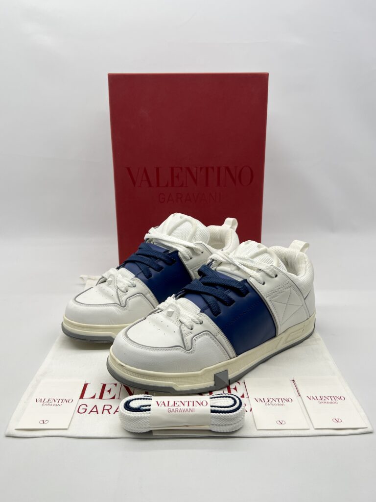 Valentino V Logo Open Skate White Blue