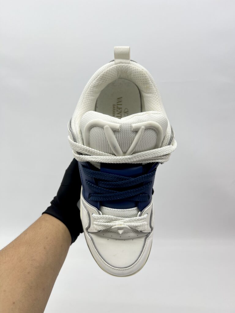 Valentino V Logo Open Skate White Blue