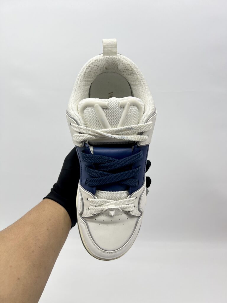 Valentino V Logo Open Skate White Blue