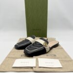 Gucci GG Slide Sandal Black White