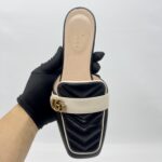 Gucci GG Slide Sandal Black White