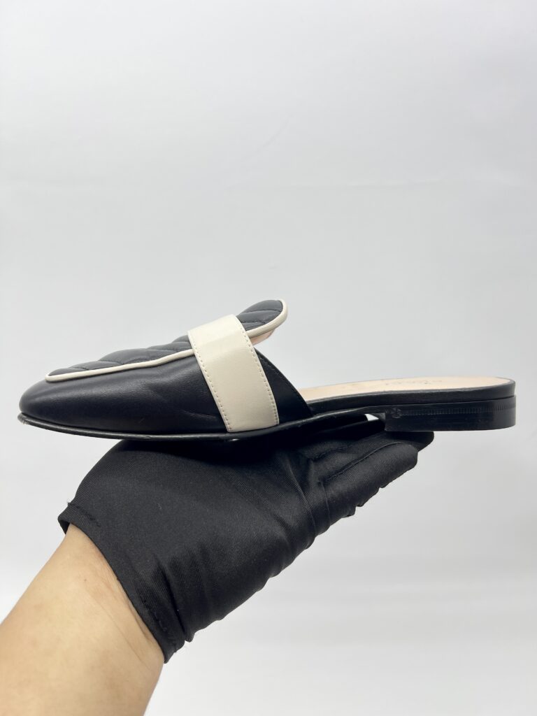 Gucci GG Slide Sandal Black White