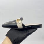Gucci GG Slide Sandal Black White