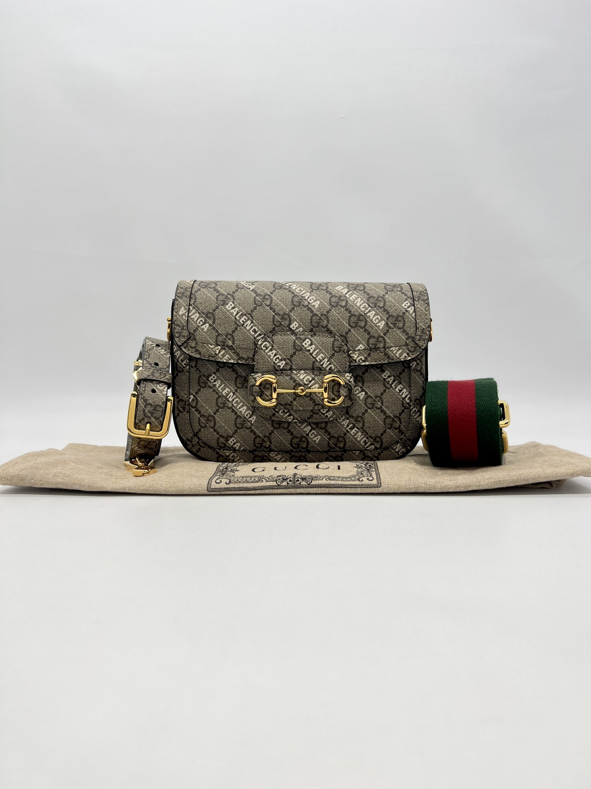 Gucci Horsebit Mini GG Supreme Balenciaga All Over Logo GHW