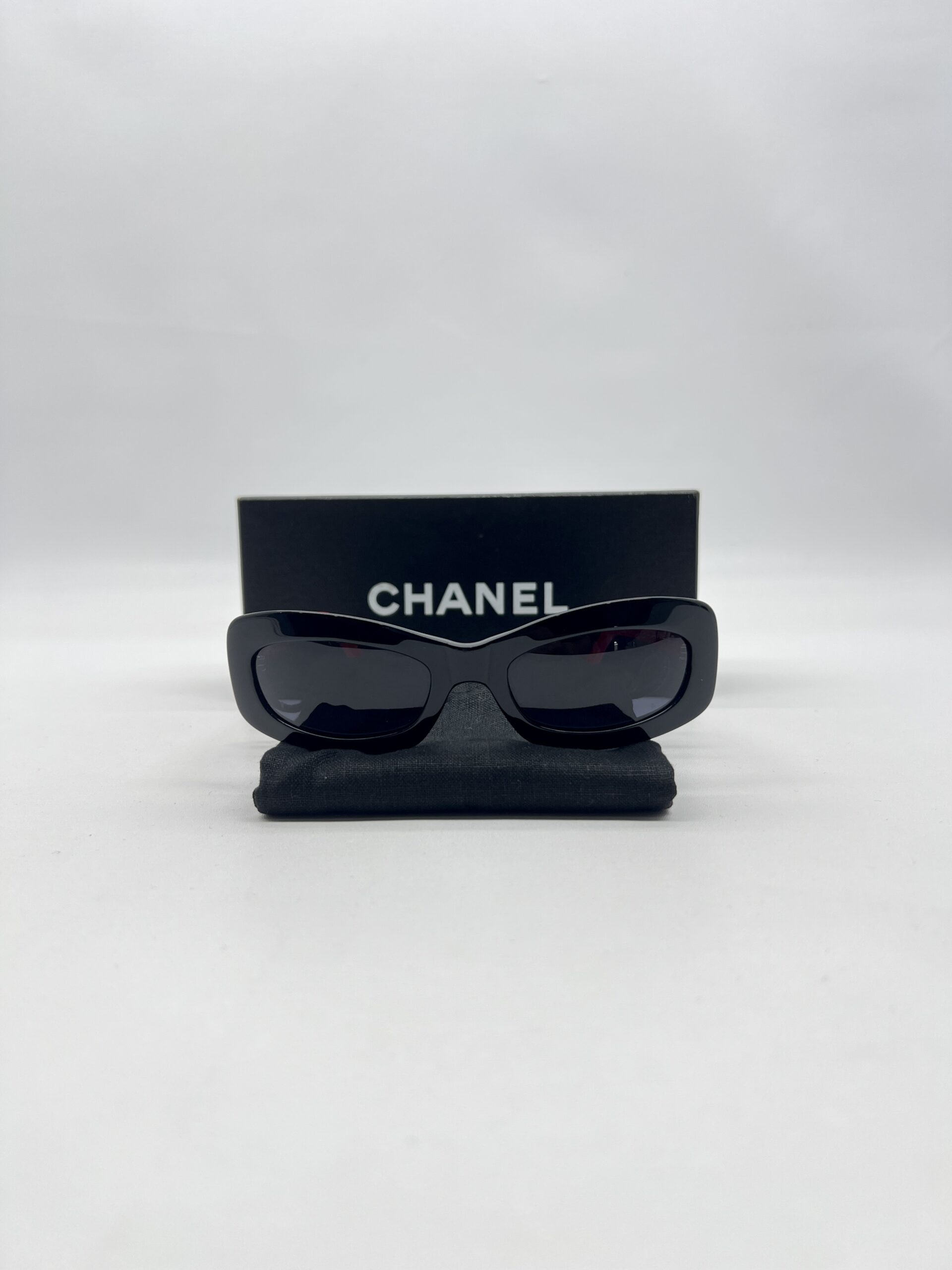 Chanel Sunglasses Black Red