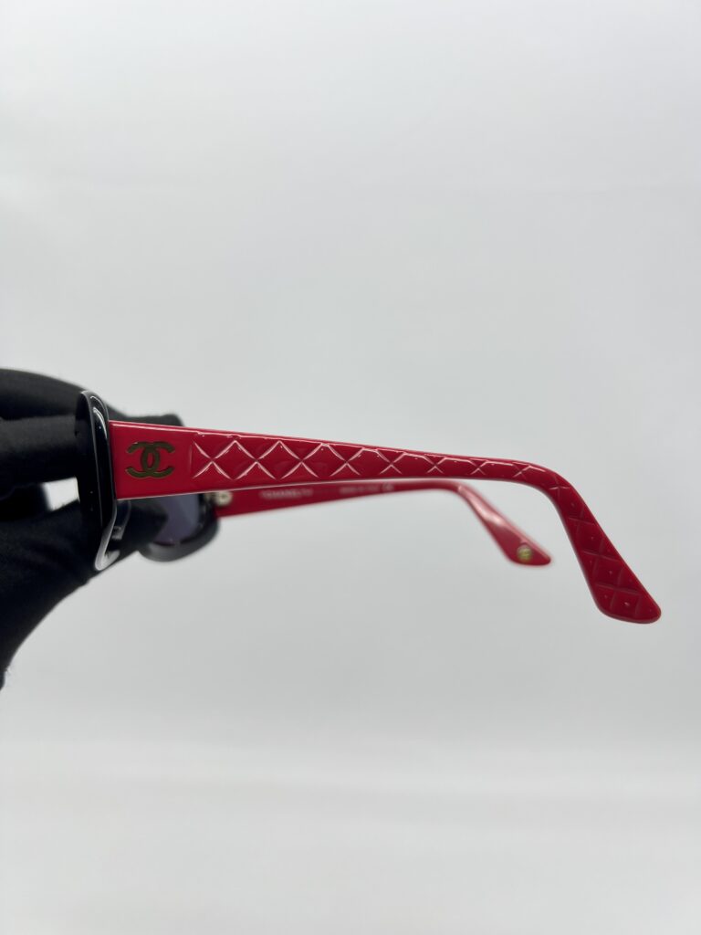Chanel Sunglasses Black Red