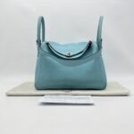 Hermes Lindy 30 Bleu Atoll PHW