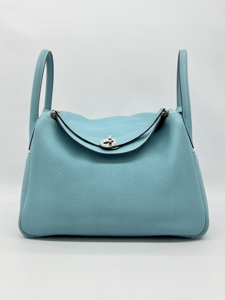 Hermes Lindy 30 Bleu Atoll PHW
