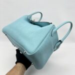 Hermes Lindy 30 Bleu Atoll PHW