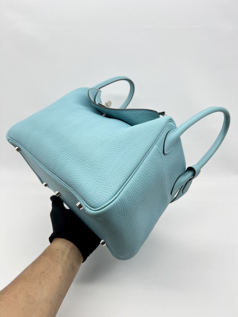 Hermes Lindy 30 Bleu Atoll PHW