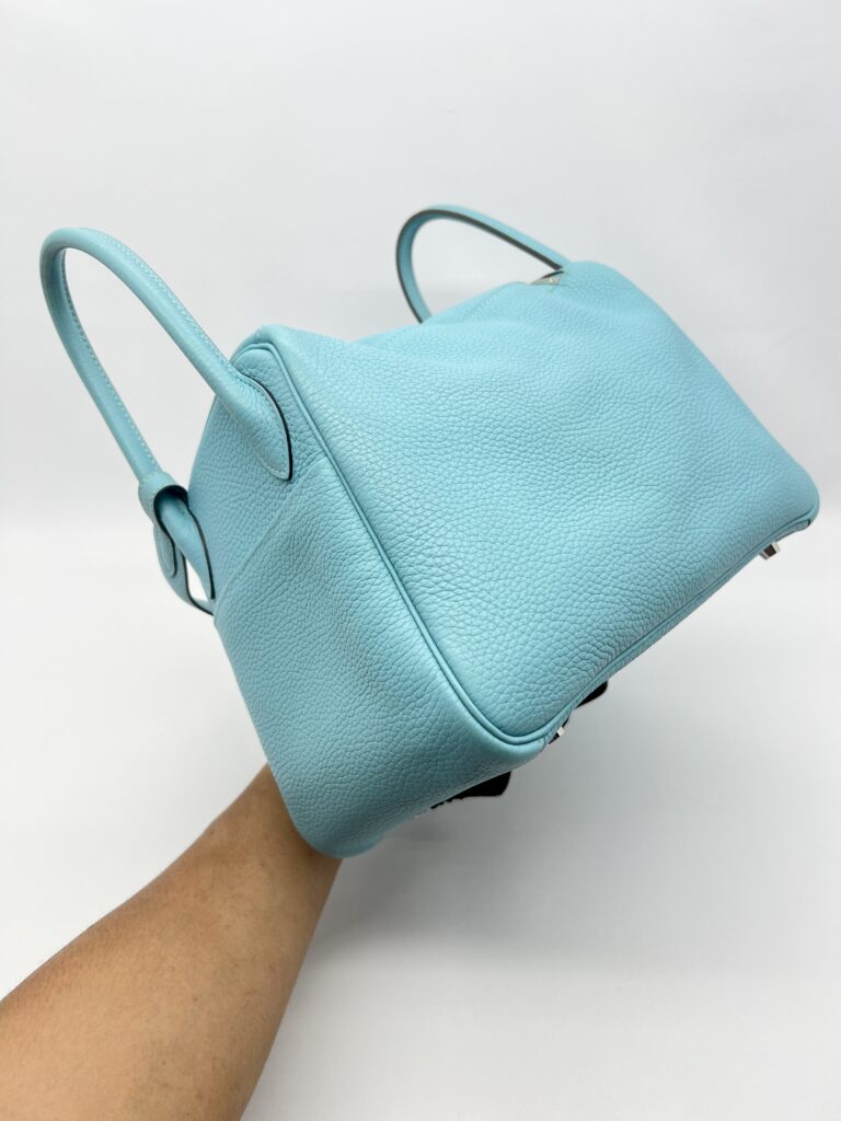 Hermes Lindy 30 Bleu Atoll PHW