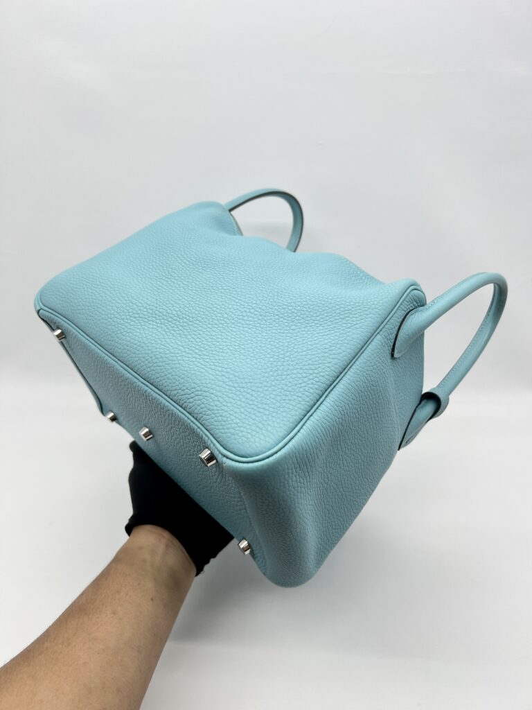 Hermes Lindy 30 Bleu Atoll PHW