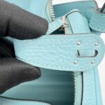 Hermes Lindy 30 Bleu Atoll PHW