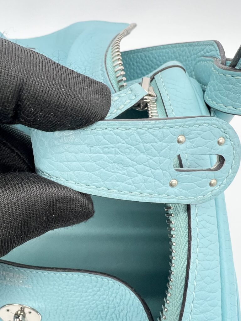 Hermes Lindy 30 Bleu Atoll PHW
