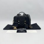 Chanel Vanity Case Top Handle Caviar Black GHW