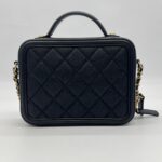 Chanel Vanity Case Top Handle Caviar Black GHW