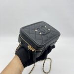 Chanel Vanity Case Top Handle Caviar Black GHW