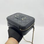 Chanel Vanity Case Top Handle Caviar Black GHW