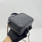 Chanel Vanity Case Top Handle Caviar Black GHW