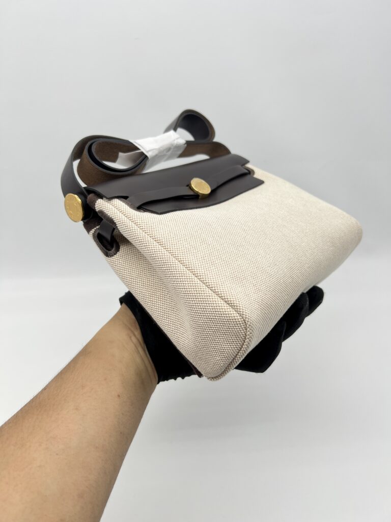 Hermes Mini Herbag 20 Beige Ebene Ecru GHW