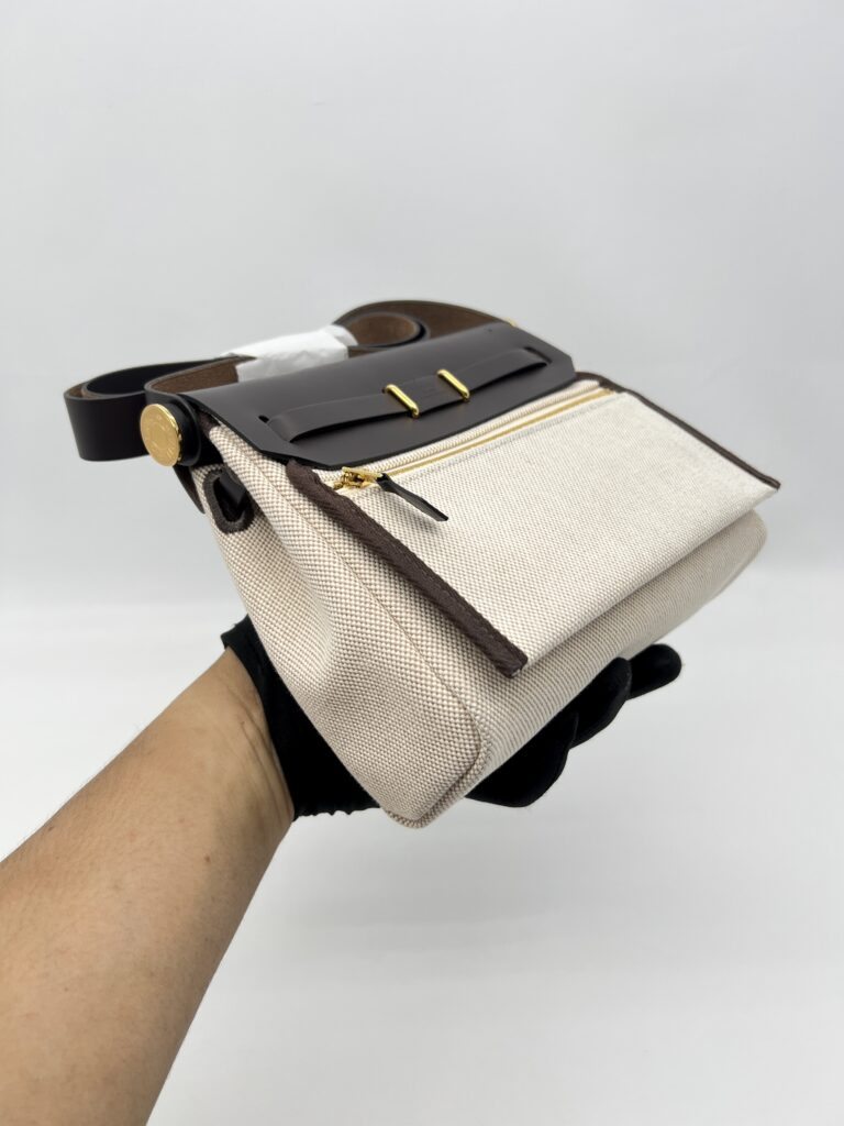 Hermes Mini Herbag 20 Beige Ebene Ecru GHW