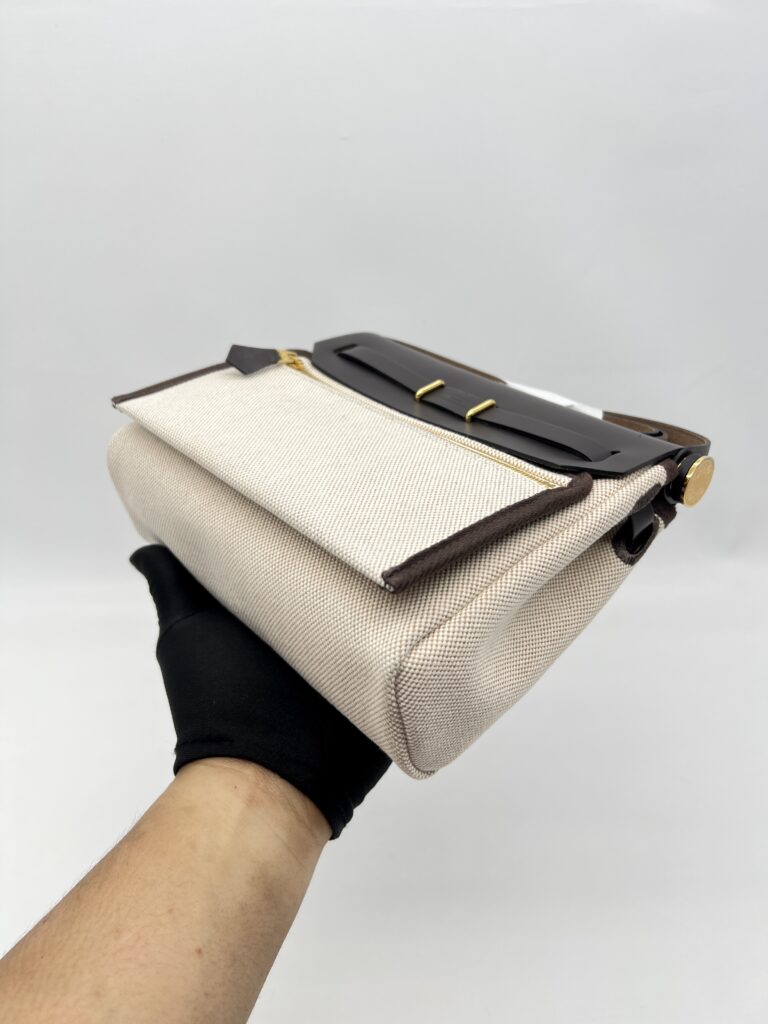 Hermes Mini Herbag 20 Beige Ebene Ecru GHW
