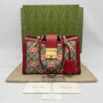Gucci Padlock Shoulder Chain GG Supreme Apples Red GHW