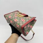 Gucci Padlock Shoulder Chain GG Supreme Apples Red GHW