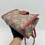 Gucci Padlock Shoulder Chain GG Supreme Apples Red GHW