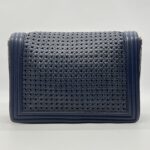 Chanel Boy 30 Lambskin Braided Navy GHW