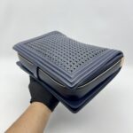 Chanel Boy 30 Lambskin Braided Navy GHW