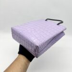 Balenciaga Mini Shopping Tote Embossed Croco Lilac  SHW