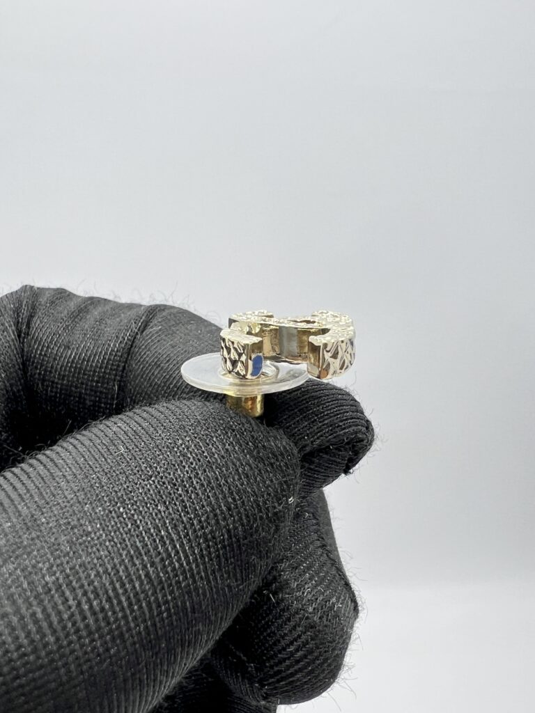 Chanel CC Crystal Earings Light Gold