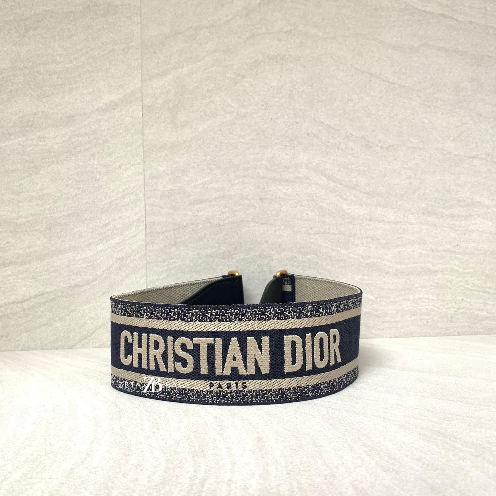 Dior Belt Embroidered Canvas Blue