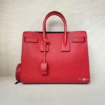 Saint Laurent Sac De Jour Grained Red
