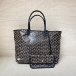 Goyard St Louis PM Goyardine Noir SHW