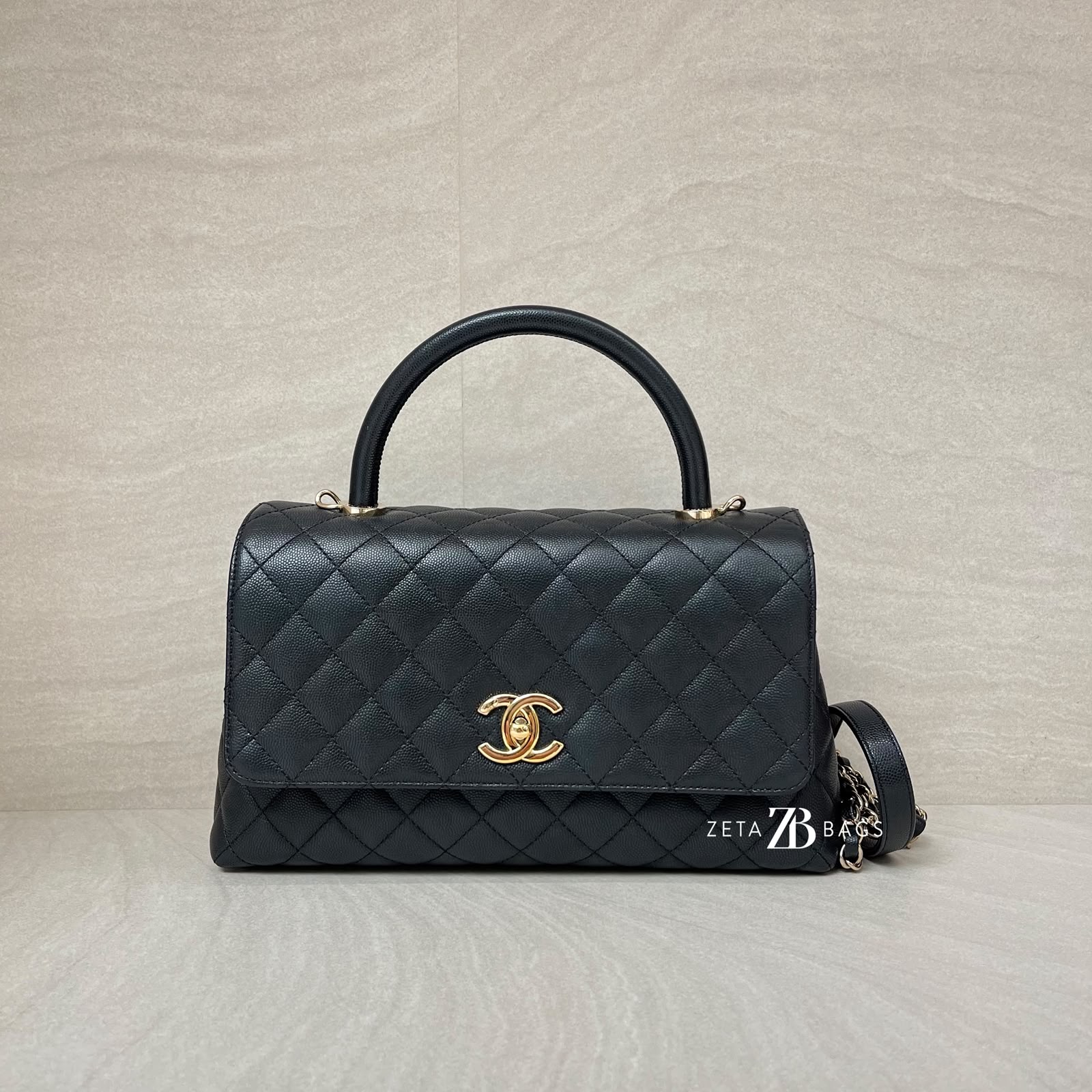 Chanel Coco Handle Medium Caviar Black GHW