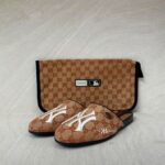 Gucci x NY Yankees Mules GG Canvas NY Logo