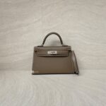 Hermes Mini Kelly 20 Epsom Etoupe PHW